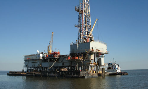 Oil and gas exploration on the Gulf Coast. 